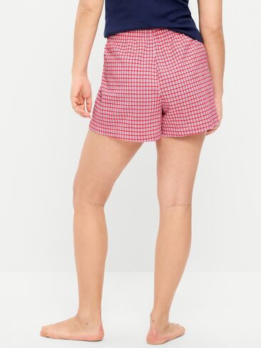 شورت بيجامة قطني من Old Navy - منقوش باللون الأحمر in Kuwait