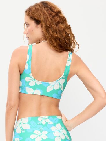 Old Navy Essential Scoop-Neck Swim Top - Cool Hibiscus in Saudi Arabia