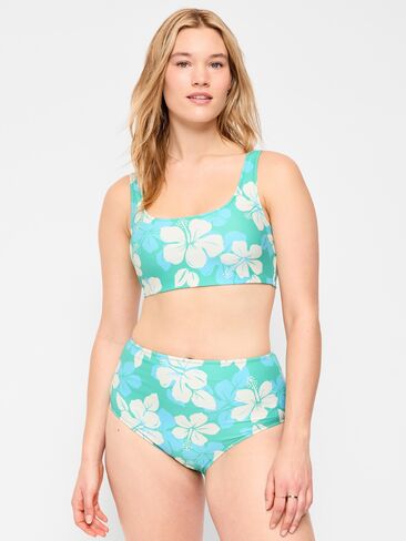 Old Navy Essential Scoop-Neck Swim Top - Cool Hibiscus in Saudi Arabia