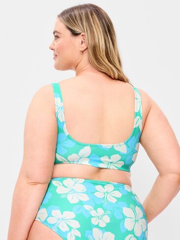 Old Navy Essential Scoop-Neck Swim Top - Cool Hibiscus in Saudi Arabia