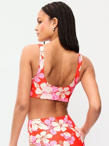 Old Navy Essential Scoop-Neck Swim Top - Warm Hibiscus in Saudi Arabia