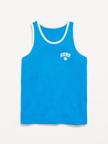 Old Navy Softest Graphic Tank Top for Boys - Nebulous Blue in Saudi Arabia