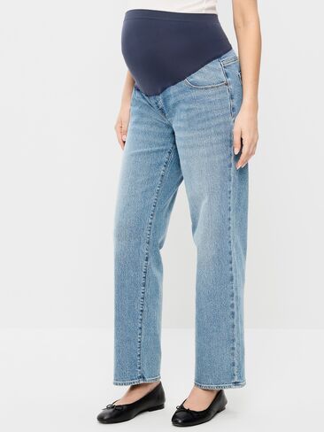 Old Navy Maternity Full-Panel OG Loose Jeans - Courtney in Saudi Arabia