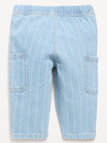 Old Navy Baggy Barrel-Leg Striped Cargo Jeans for Baby - BLUE RAILROAD STRIPE in Saudi Arabia