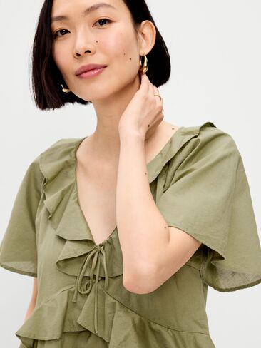 بلوزة أمامية مكشكشة من Old Navy - أرضية عارية in Kuwait