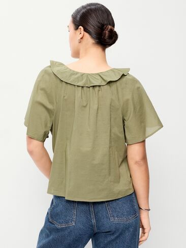 بلوزة أمامية مكشكشة من Old Navy - أرضية عارية in Kuwait