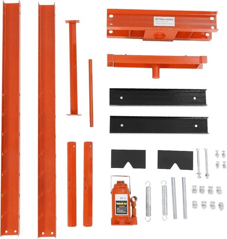 Hydraulic Press 20 Ton Hydraulic Shop Press H-Frame Garage Floor Adjustable Shop Press with 2 Plates Adjustable Working Table Height, Red in Saudi Arabia