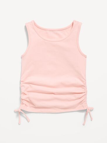 Old Navy Side-Ruched Tank Top for Girls - Pink Sky in Saudi Arabia