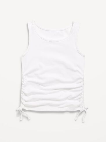 Old Navy Side-Ruched Tank Top for Girls - White Lilies in Saudi Arabia