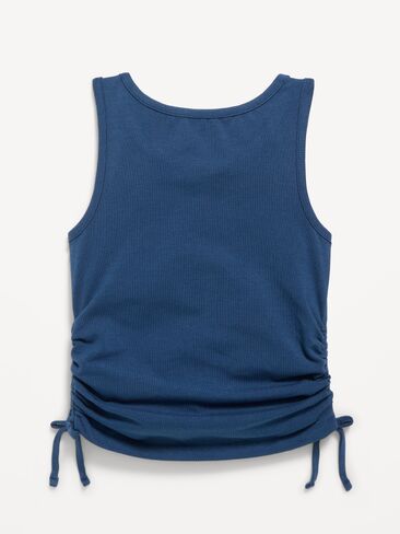 Old Navy Side-Ruched Tank Top for Girls - OBSCURE NIGHT in Saudi Arabia