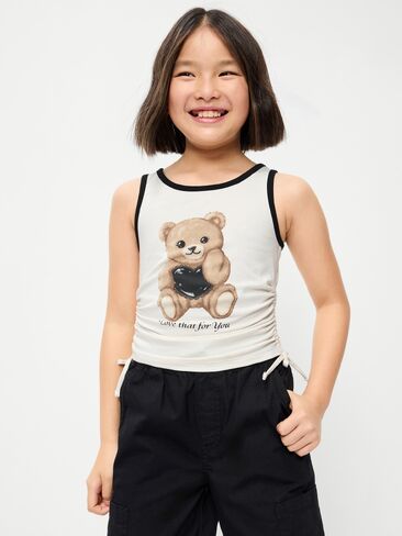بلوزة بدون أكمام بكشكشة جانبية من Old Navy للبنات - Creme De La Creme in Kuwait