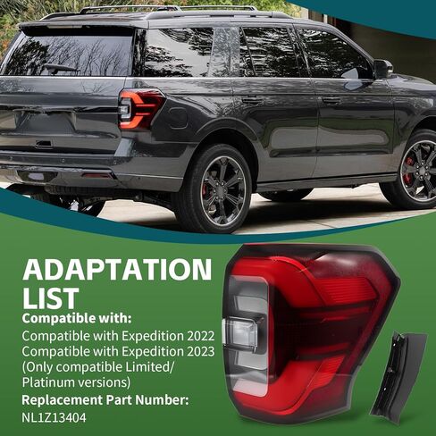 Right Tail Light Assembly Red Trim Compatible with Expedition Limited/Platinum 2022 2023 Passenger Side Rear Lamp Replace NL1Z13404 in Saudi Arabia