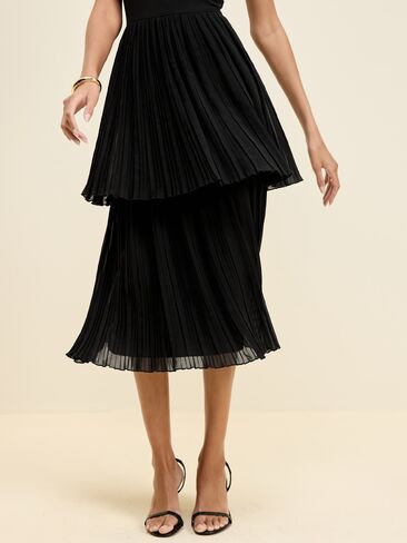 فستان Old Navy The Exception من Old Navy ذو طيات وواسع متوسط ​​الطول - أسود جاك in Saudi Arabia