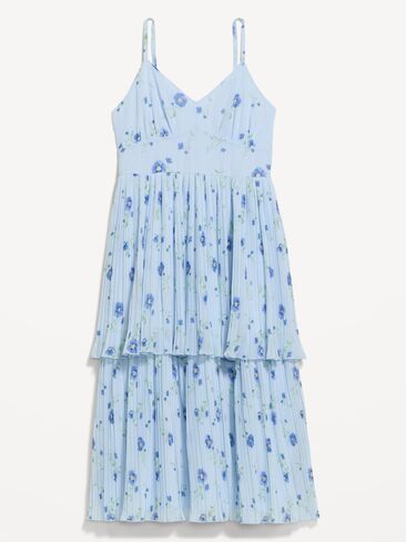 فستان Old Navy The Exception من Old Navy ذو طيات وواسع متوسط ​​الطول - زهور زرقاء in Saudi Arabia