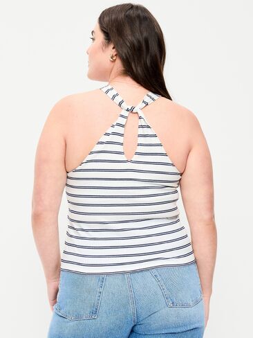 قميص بدون أكمام بحلقة خلفية مضلعة بدون أكمام من Old Navy - شريط كحلي in Saudi Arabia