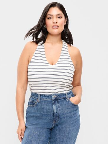قميص بدون أكمام بحلقة خلفية مضلعة بدون أكمام من Old Navy - شريط كحلي in Saudi Arabia