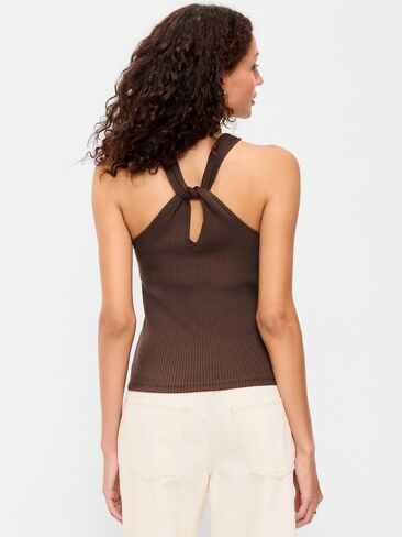 Old Navy Ribbed Loop-Back Halter Top - Peppercorn in Kuwait