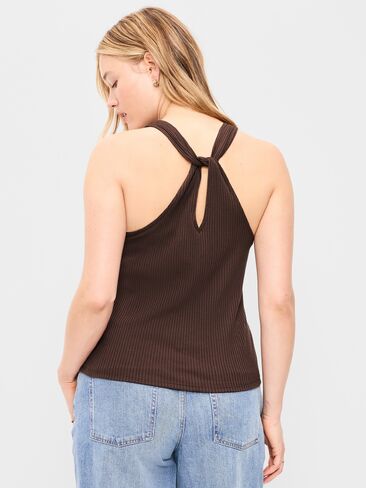Old Navy Ribbed Loop-Back Halter Top - Peppercorn in Kuwait