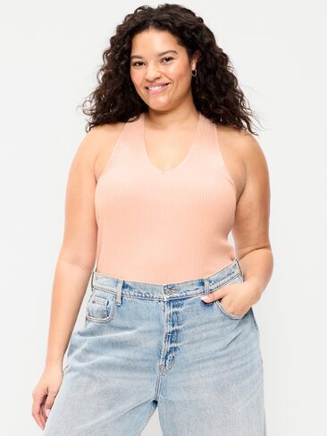 Old Navy Ribbed Loop-Back Halter Top - Peach Gelato in Saudi Arabia