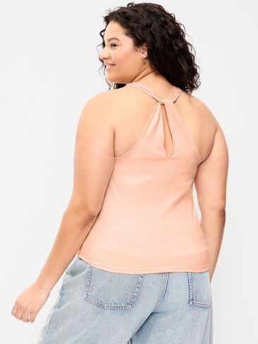 Old Navy Ribbed Loop-Back Halter Top - Peach Gelato in Saudi Arabia