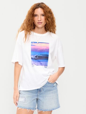 Old Navy Short-Sleeve Loose Crew-Neck T-Shirt - Calla Lilies in Saudi Arabia