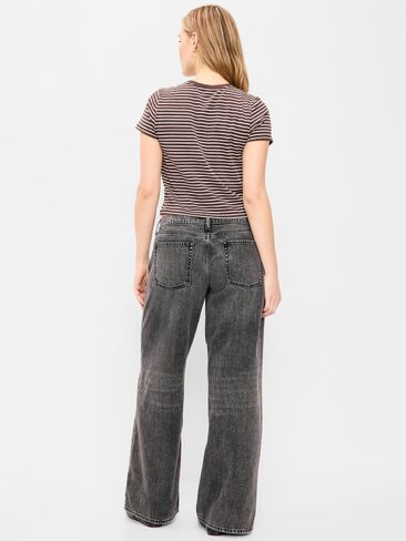 بنطلون جينز فضفاض واسع الساق منخفض الارتفاع من Old Navy - بيبل in Saudi Arabia