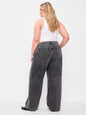 بنطلون جينز فضفاض واسع الساق منخفض الارتفاع من Old Navy - بيبل in Saudi Arabia