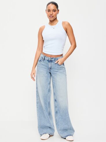 بنطال جينز Old Navy واسع الساق منخفض الارتفاع - لايت in Saudi Arabia