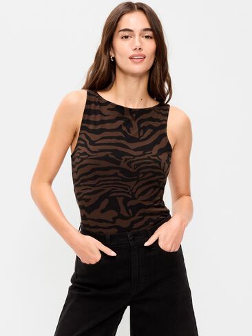 Old Navy Hug Double-Layer Boatneck Top - Zebra in Saudi Arabia