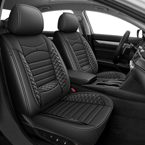 Custom for Honda Accord Seat Covers EX/Sport Hybrid/LX/SE/Sport-L Hybrid 2023-2025 2026 Car Seat Covers Full Set Leather Car Seat Cushion Protector (Black, 5 Seats) in Saudi Arabia