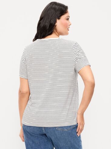 Old Navy Luxe V-Neck T-Shirt - Small Navy Stripe in Saudi Arabia