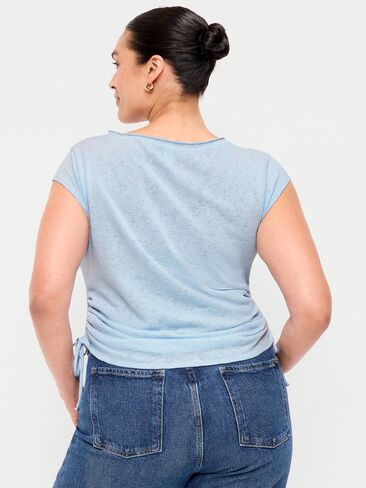Old Navy Cap-Sleeve Shirred Side Top - Sky Maintenance in Saudi Arabia