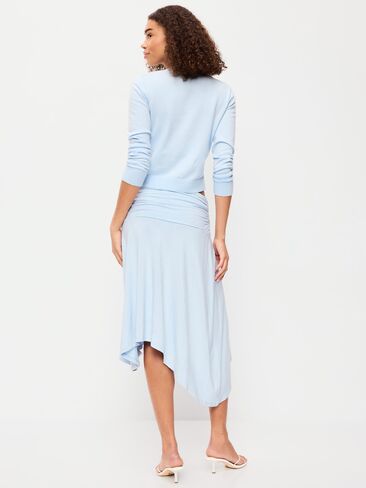 Old Navy Asymmetrical Draped Midi Skirt - Sky Maintenance in Saudi Arabia