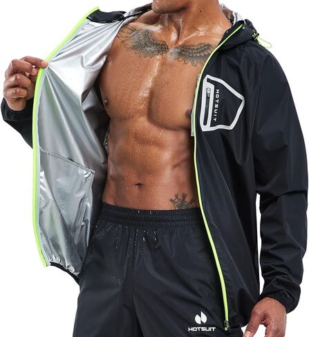 HOTSUIT Sauna Pant for Men Gym Sweat Pants Black, S in Saudi Arabia