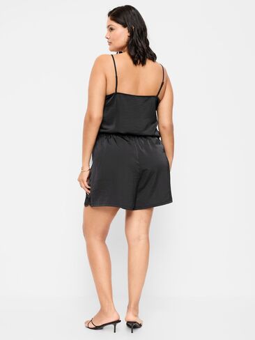 Old Navy High-Waisted Lace-Trim Satin Shorts - Black Jack in Saudi Arabia