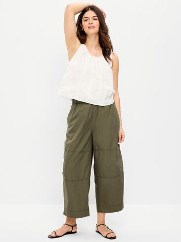 بنطال Old Navy قصير الساق متوسط ​​الارتفاع - أخضر تراثي in Saudi Arabia