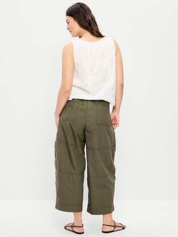 بنطال Old Navy قصير الساق متوسط ​​الارتفاع - أخضر تراثي in Saudi Arabia