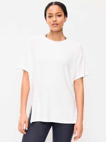Old Navy CloudMotion Short-Sleeve Tunic - Magnolia in Saudi Arabia