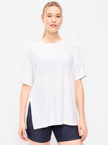 Old Navy CloudMotion Short-Sleeve Tunic - Magnolia in Saudi Arabia