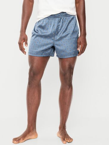 Old Navy Satin Boxer Shorts - Blue Pattern in Saudi Arabia