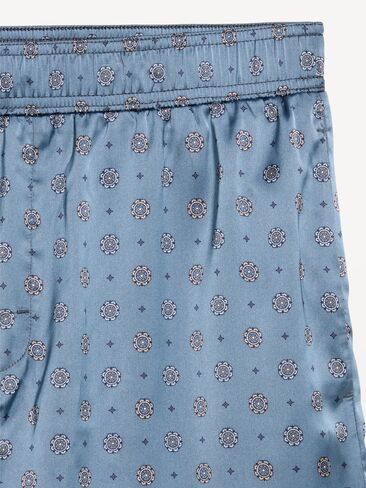 Old Navy Satin Boxer Shorts - Blue Pattern in Saudi Arabia