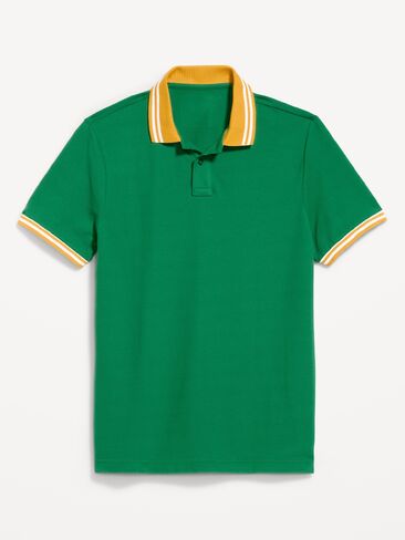 Old Navy Classic Fit Pique Polo - Emerald Pigment in Saudi Arabia