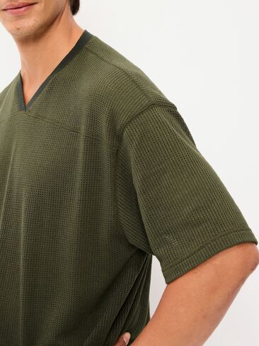 Old Navy Football-Style Knit T-Shirt - Forest Green in Saudi Arabia