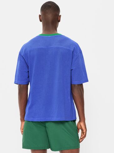 تي شيرت منسوج بنمط كرة القدم Old Navy - أزرق كرايون in Saudi Arabia