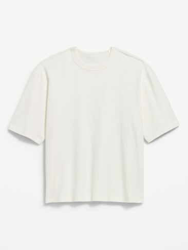 Old Navy Garment-Dyed Heavyweight Cropped T-Shirt - Sea Salt in Saudi Arabia