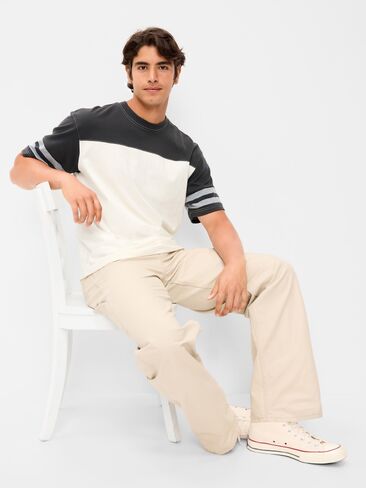 Old Navy Heavyweight Short-Sleeve Football-Style T-Shirt - Charcoal in Saudi Arabia