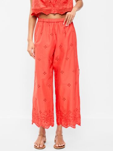 Old Navy High-Waisted Cut Out Wide-Leg Pant - MOONFISH ORANGE in Saudi Arabia