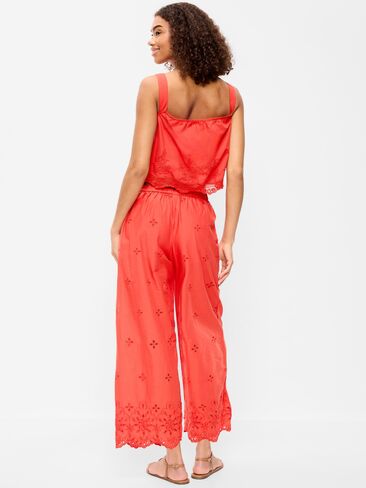 Old Navy High-Waisted Cut Out Wide-Leg Pant - MOONFISH ORANGE in Saudi Arabia