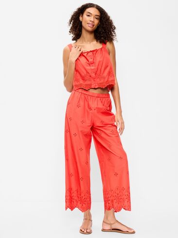 Old Navy High-Waisted Cut Out Wide-Leg Pant - MOONFISH ORANGE in Saudi Arabia