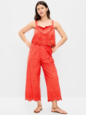 Old Navy High-Waisted Cut Out Wide-Leg Pant - MOONFISH ORANGE in Saudi Arabia
